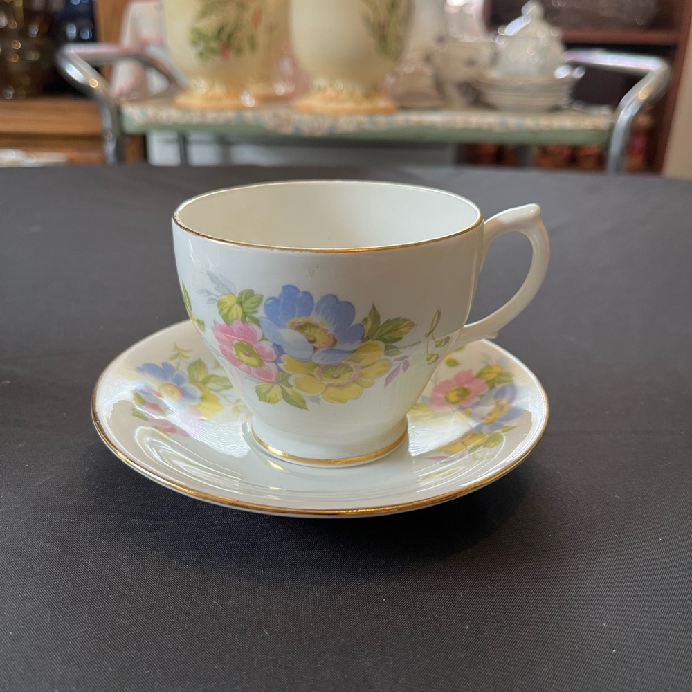 Floral Teacup and Saucer Set